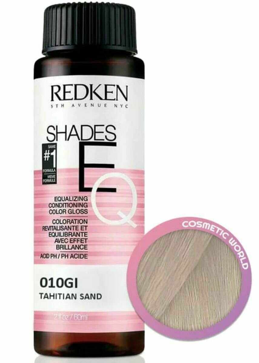 Redken Shades EQ Gloss 010GI Tahitian Sand - Краска-блеск без аммиака для тонирования 60 мл