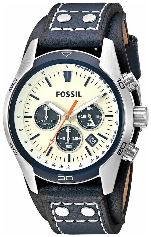 Наручные часы FOSSIL Coachman, белый, синий