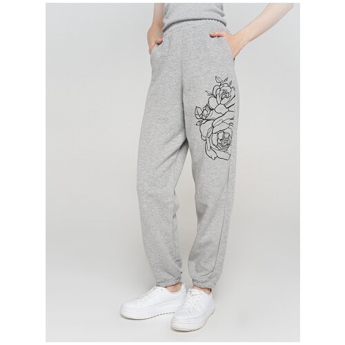 фото Спортивные брюки твое 67951 размер xl, светло-серый меланж, women