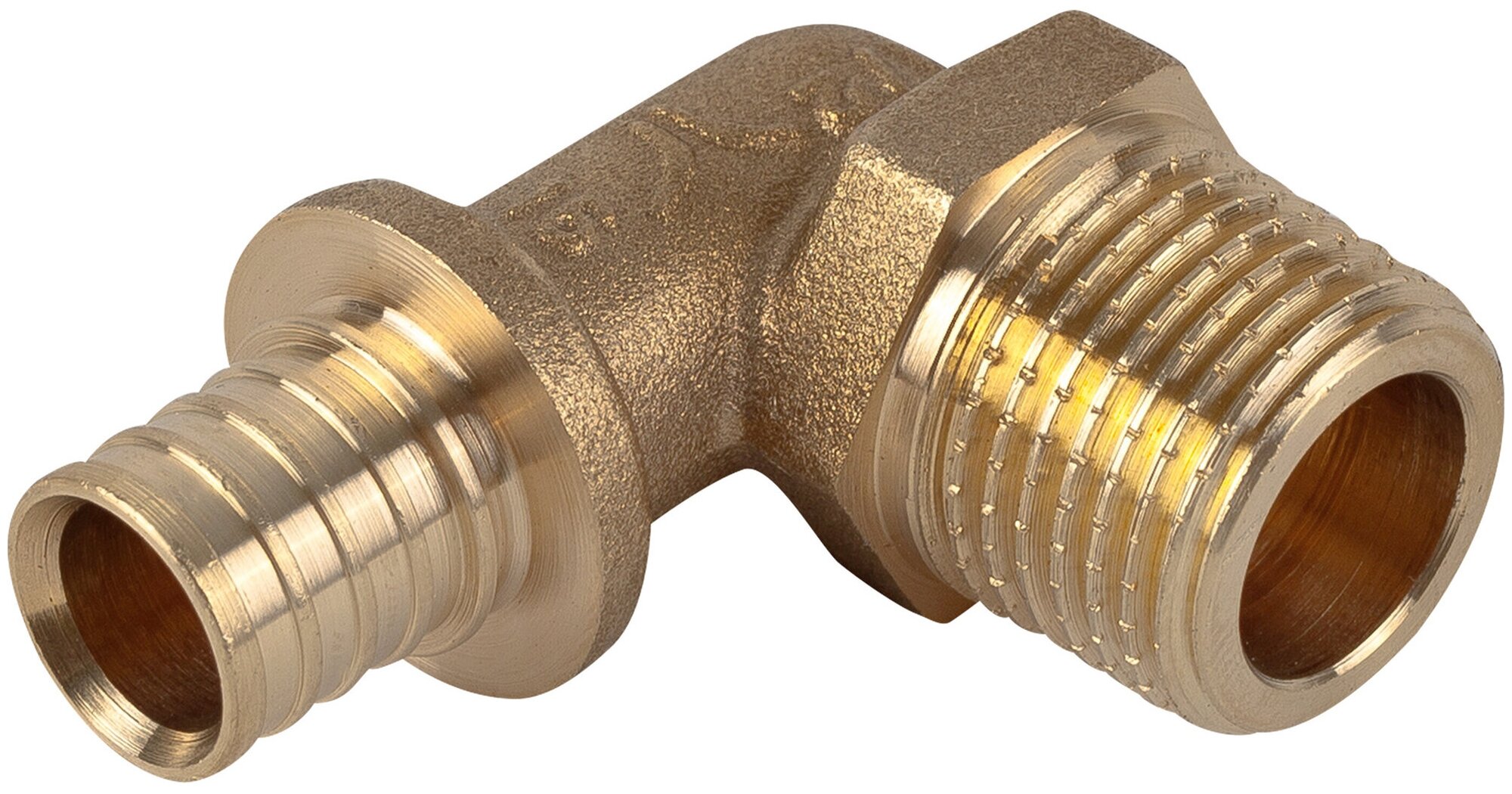 Угольник аксиальный ProAqua наружная резьба 1/2"х16 мм латунь Pro Aqua - фото №1