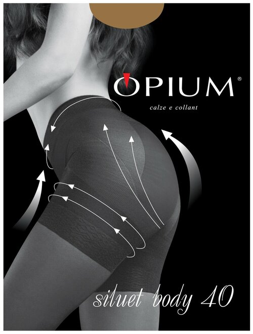 Колготки  Opium Siluet Body, 40 den, утягивающие, с шортиками, размер 4, бежевый, коричневый