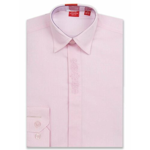 Рубашка Imperator, прямой силуэт, на пуговицах, длинный рукав, размер 92-98, розовый