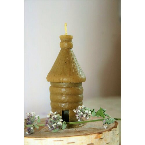Свеча из пасечного пчелиного воска с прополисом Улей