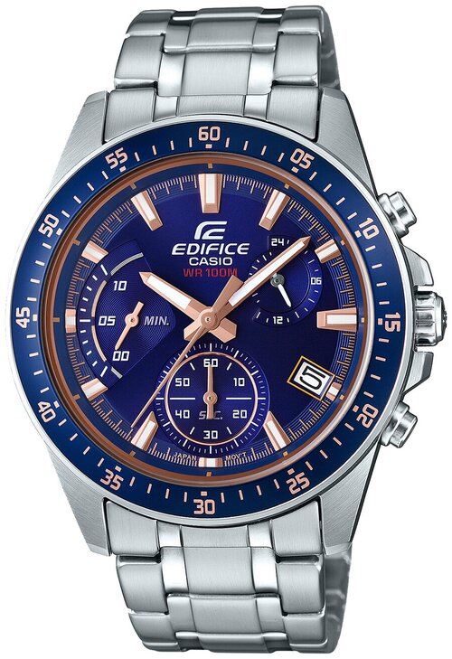 Наручные часы CASIO Edifice 16602, серебряный, синий