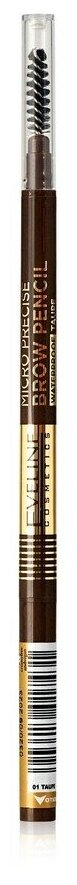 Eveline Cosmetics Карандаш для бровей Micro Precise Brow Pencil, оттенок 01 Taupe
