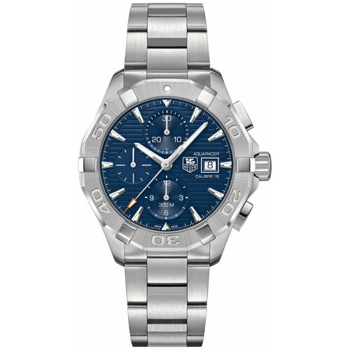 наручные часы tag heuer waz1010 ba0842 синий серебряный Наручные часы TAG Heuer, серебряный