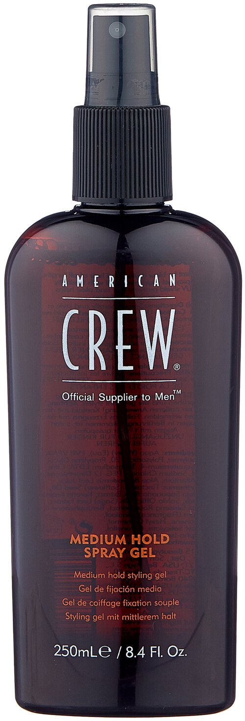 American Crew спрей-гель для укладки Medium Hold Spray Gel, средняя фиксация, 250 мл, 1 шт.