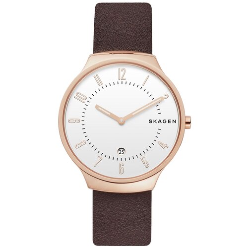 Наручные часы SKAGEN Leather SKW6458, розовый, серый