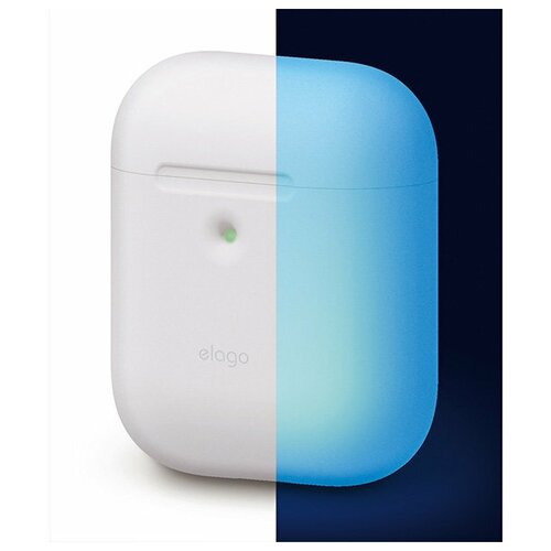 Чехол Elago Silicone case для AirPods 2 wireless, Nightglow blue