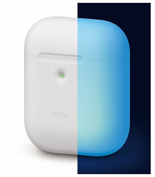 Чехол Elago Silicone case для AirPods 2 wireless, Nightglow blue