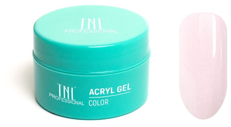 TNL Professional акригель Acryl Gel Illusion камуфлирующий, 18 мл, 01 светло-розовый с шиммером - фотография № 1