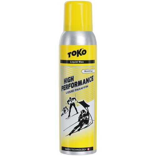 Высокофторовая жидкость Toko High Performance Liquid Paraffin, 5502041, желтый, 125 мл парафин swix yellow 2°c 10°c высокофторовый жидкий hf10xl 120 желтый 125 мл