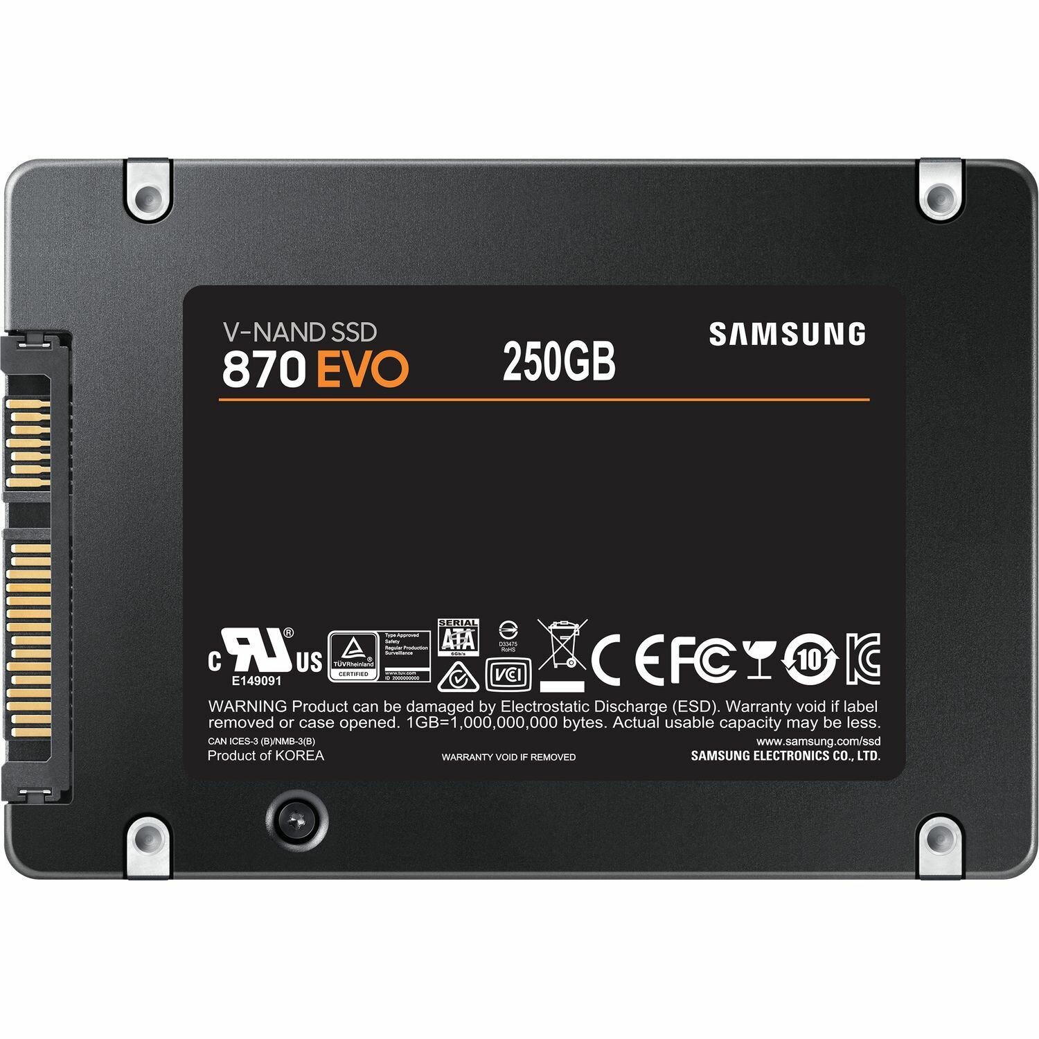 Твердотельный накопитель (SSD) Samsung 250Gb 870 EVO 2.5" SATA3 (MZ-77E250BW) - фотография № 17