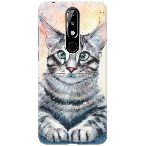 фото Re:paчехол - накладка artcolor для nokia 5.1 plus / x5 (2018) с принтом "ушастый котик"