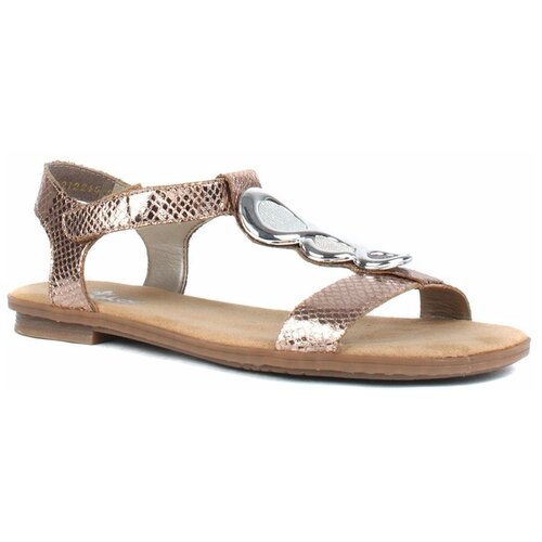 фото Сандалии rieker , размер 36 , золотистый