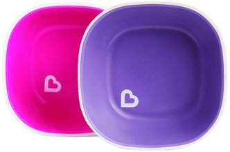 Комплект посуды Munchkin Цветные миски (12446), розовый/фиолетовый