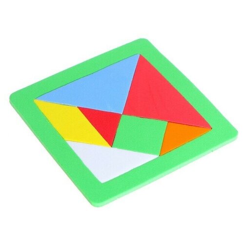 Головоломка, развивающая игрушка Танграм 12 х12 см, развивающая игра головоломка танграм в дорогу 1 шт