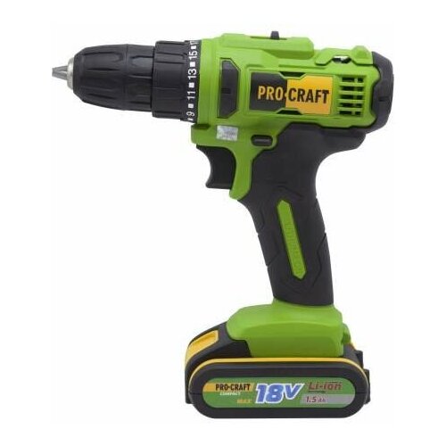 Аккумуляторный шуруповерт Li-ion ProCraft PA18C Compact 339900₽