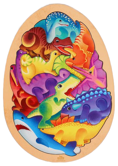 Рамка-вкладыш, Лесная Мастерская "Мир динозавров", для детей и малышей, развивающая