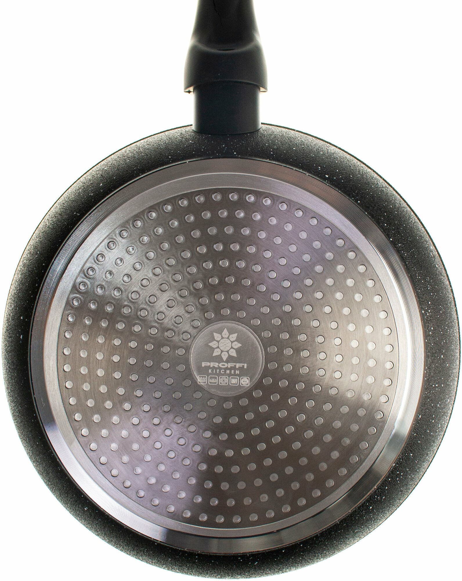Сковорода с антипригарным покрытием для индукционной плиты из кованого алюминия 28 см Black Stone PROFFI Hoff - фото №4