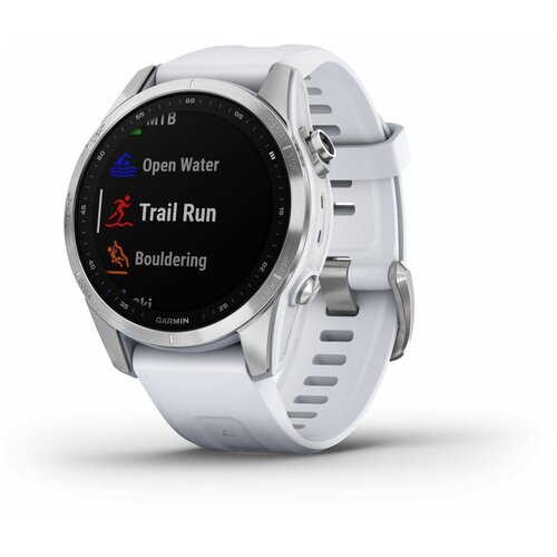 Garmin Fenix 7S Silver с белым ремешком Спортивные часы 010-02539-03