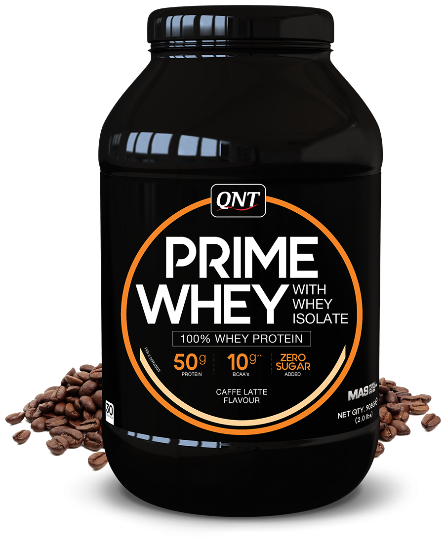 QNT Prime Whey 908g Coffee Latte/"Прайм Вэй" со вкусом кофе латте 908 гр