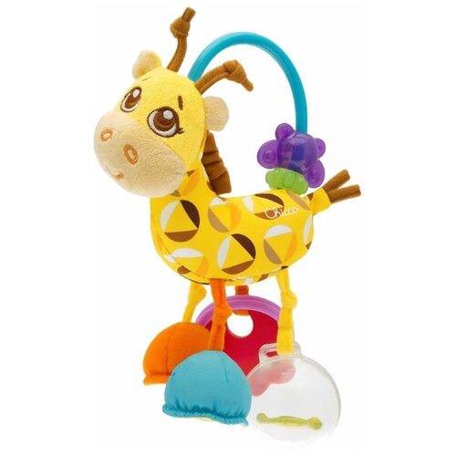 Прорезыватель-погремушка Chicco Mrs. Giraffe Rattle 7157, желтый погремушки chicco жираф