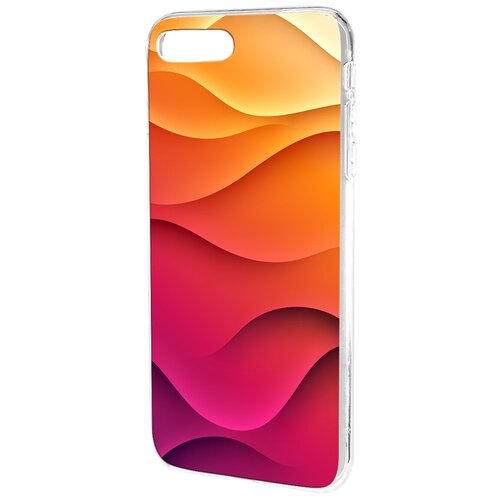 Силиконовый чехол Mcover для Apple iPhone 7 Plus с рисунком Розовые волны силиконовый чехол mcover для apple iphone 6 plus с рисунком розовые волны