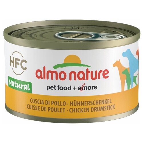 Almo Nature Консервы для Собак Куриные Бедрышки (Natural HFC Chicken Drumstick) 0,095 кг х 12 шт.