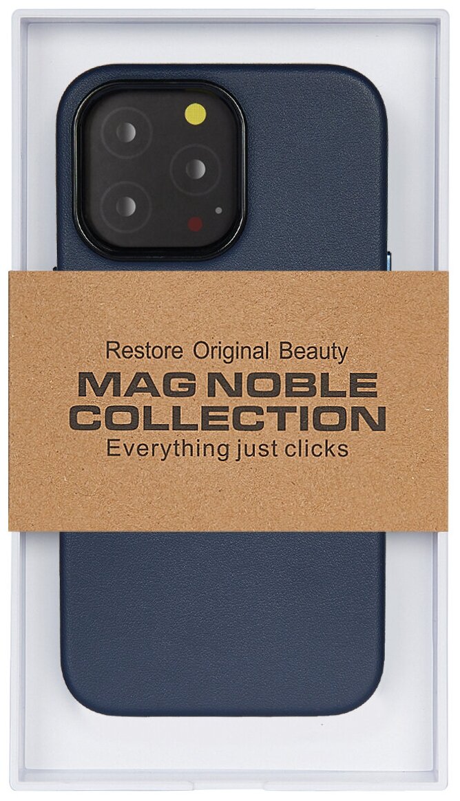 Чехол с MagSafe для iPhone 12 MAG NOBLE COLLECTION-Тёмно Синий