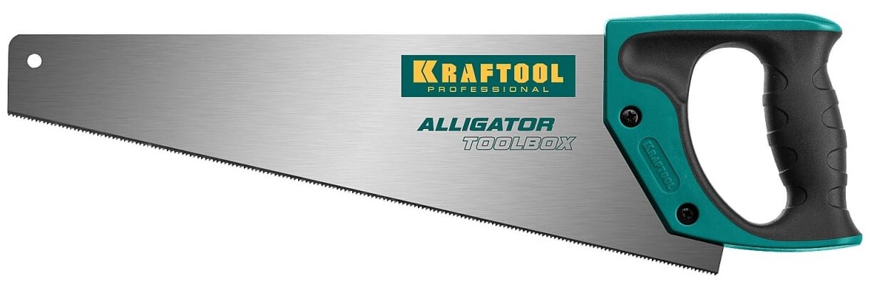 Ножовка (пила) "Alligator TOOLBOX 13" 350 мм 13 TPI специальный зуб компактная точный рез всех видов материалов KRAFTOOL