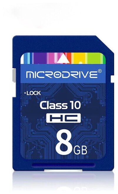 Карта памяти MicroDrive SDHC 8 Гб, класс 10 для фотоаппарата, видеокамеры 4K HD