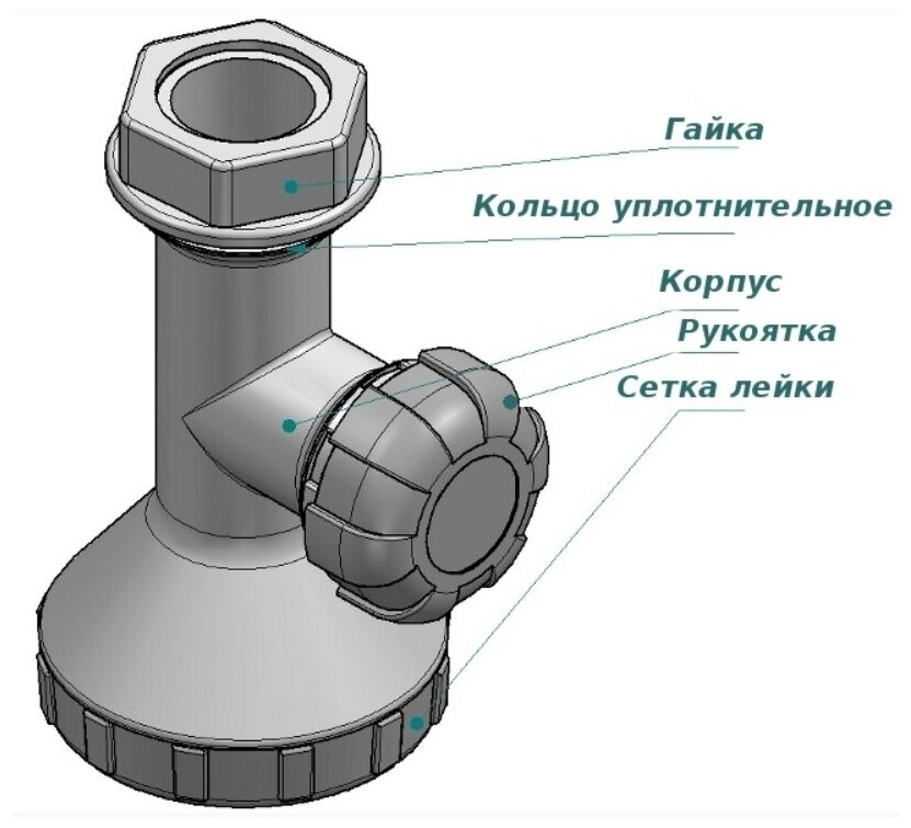 Лейка для бака для душа с краном