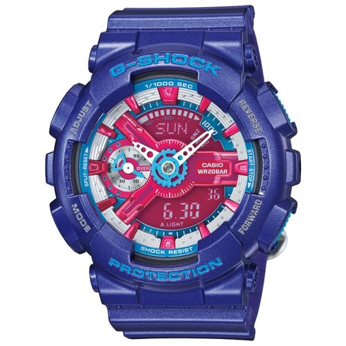 Наручные часы CASIO G-Shock GMA-S110HC-2A, синий часы женские casio g shock gma s110mc 2a