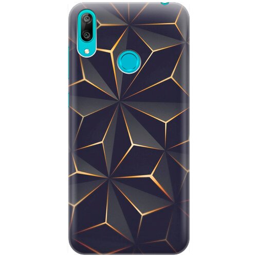 фото Re:pa накладка transparent для huawei y7 (2019) с принтом "графитовый узор"