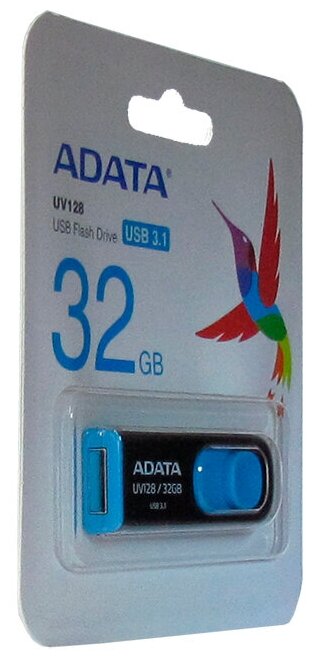 Флэш-накопитель usb3.1 32gb blue auv128-32g-rbe adata