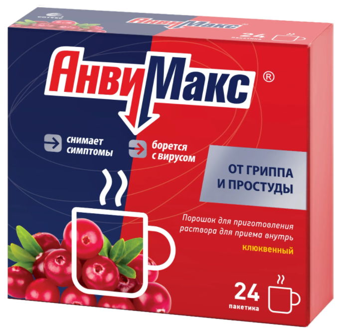 АнвиМакс, порошок (клюква), пакетики 5 г, 24 шт.