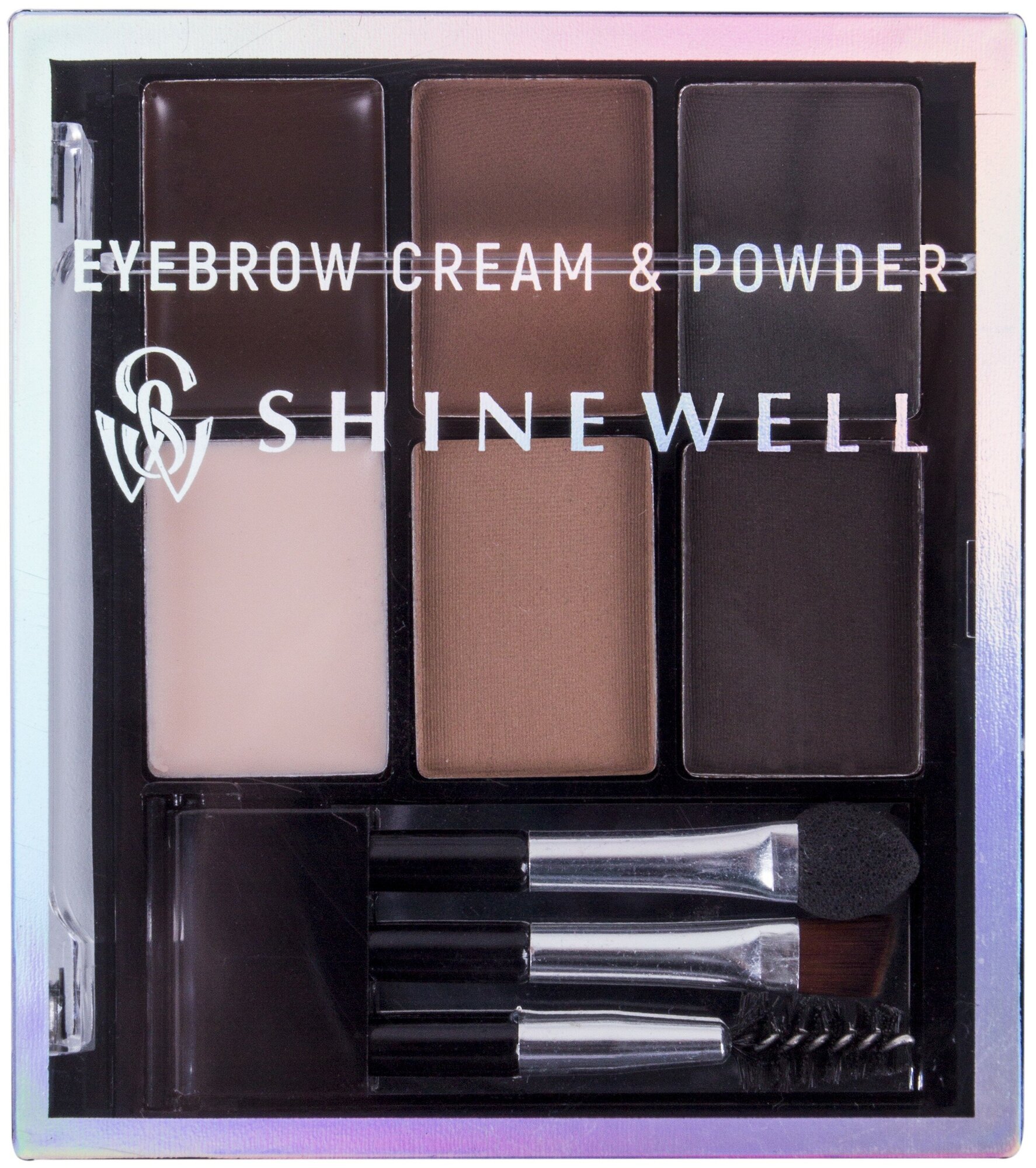 Универсальный набор для стилизации бровей Shinewell Eyebrow Cream & Powder BC1-3/1 1 шт
