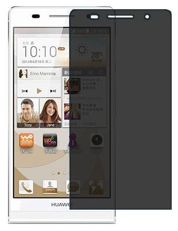 Huawei Ascend P6 S защитный экран пленка гидрогель конфиденциальность (силикон) Одна штука