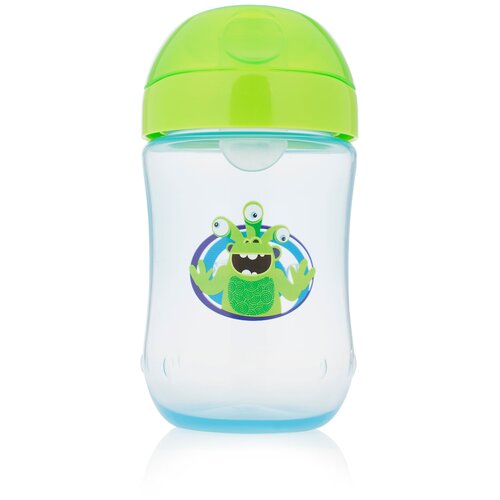 Поильник-непроливайка Dr. Brown's Soft-Spout Toddler Cup TC91003/TC91004, 270 мл голубой с салатовой крышкой