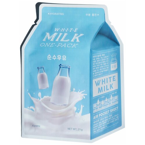 фото A'pieu тканевая увлажняющая маска с молочными протеинами milk one-pack