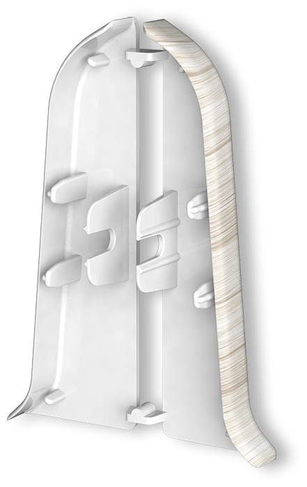 Торцевые (пара) для плинтуса 70мм Идеал Классик, 267 Клен белый - фотография № 2