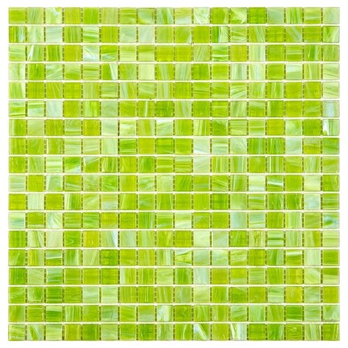 Мозаика одноцветная чип 15 стекло Alma MN139 зеленый квадрат глянцевый