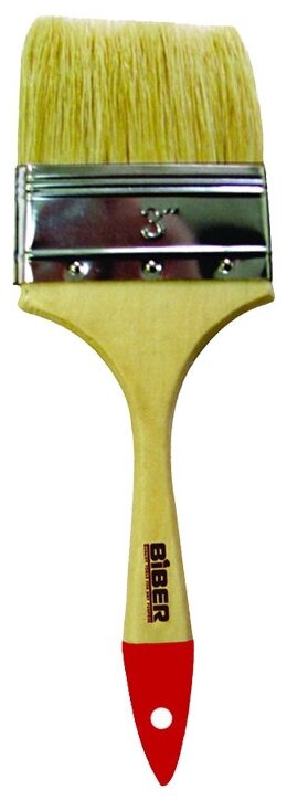 Кисть Эконом (флейцевая, натуральная щетина, деревянная рукоятка) 75мм Biber 31115 тов-001971