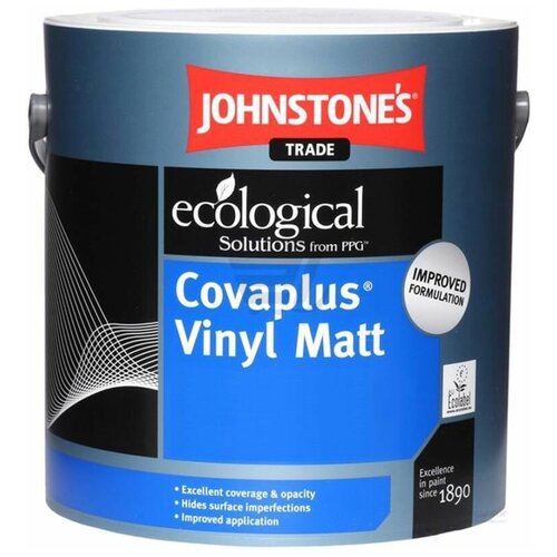 Краска акриловая Johnstone's Covaplus Vinyl Matt матовая Brilliant White 2.5 л