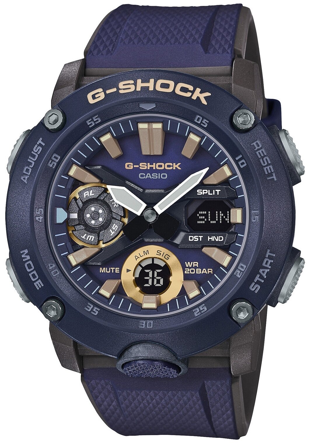 Японские наручные часы Casio G-SHOCK GA-2000-2AER с хронографом