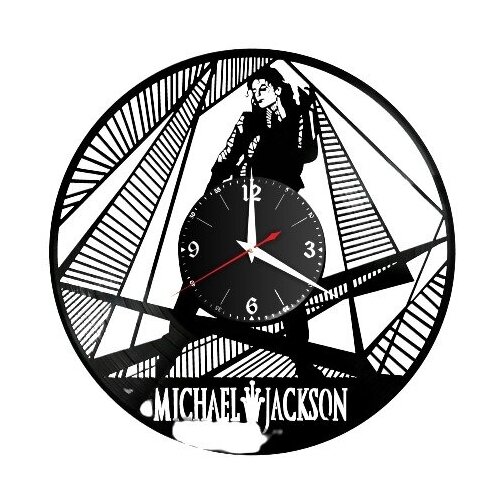 фото Настенные часы из винила «майкл джексон #4» lazer rnd