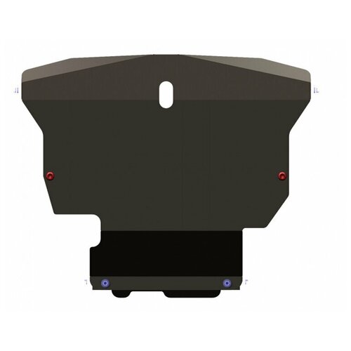 Защита картера и КПП Sheriff на Хендай Акцент 1999-2005, модель №1, сталь 2мм, арт:10.0279