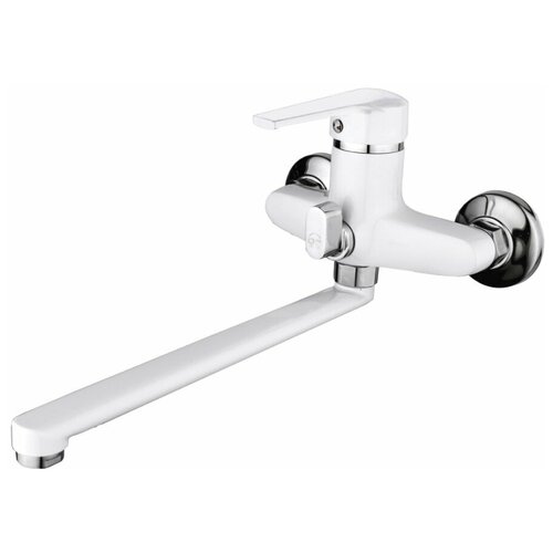 Смеситель для ванны Dionis DNE6-FW-203 с длинным изливом белый матовый