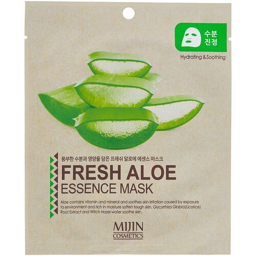 Купить Тканевая маска с экстрактом алоэ Mijin Fresh Aloe Essence Mask 25 г, MIJIN Cosmetics